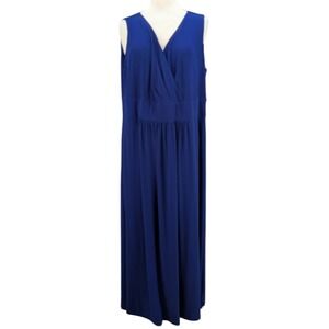 Lauren Ralph Lauren Wrap Maxi Dress‎ Sleeveless Stretched Party Minimalist Sz 1X